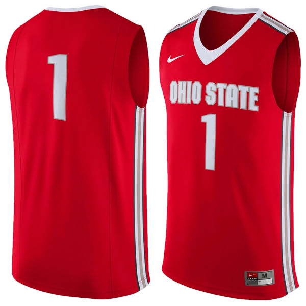 Ohio State Buckeyes Youth NCAA #1 Scarlet College Basketball Jersey HLB6749ON